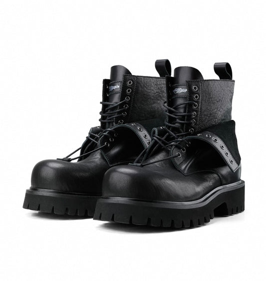 DOUBLE UPPER LEATHER BOOTS