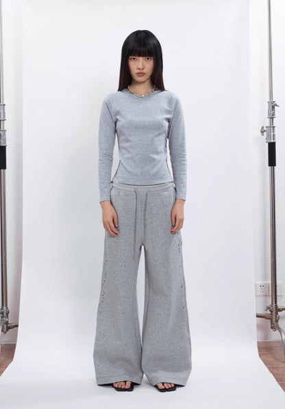 SIDE SEAM PIN PRINT SWEATPANTS