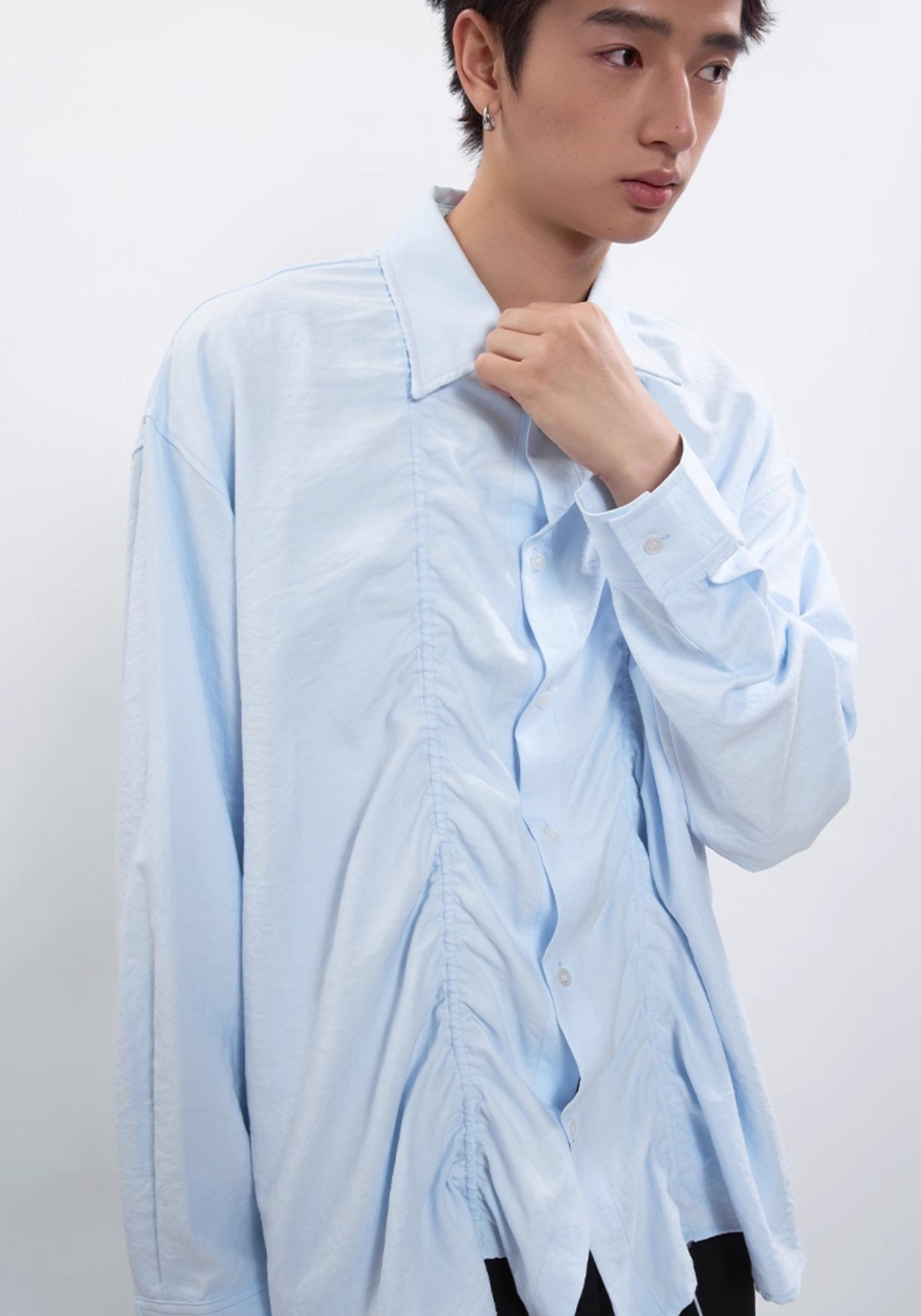 DRAWSTRING LOOSE SHIRT JACKET