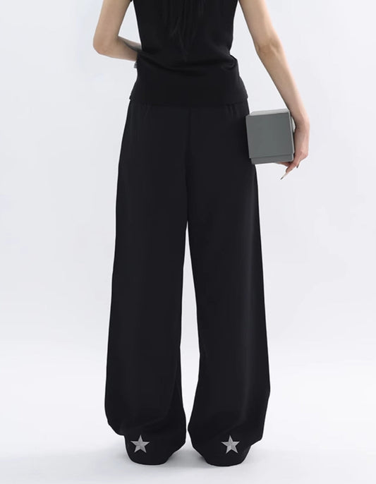STAR EMBROIDERED SUIT PANT