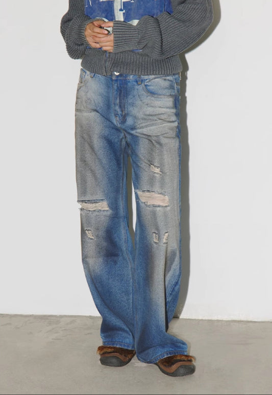 LOST ID STAINED JEANS