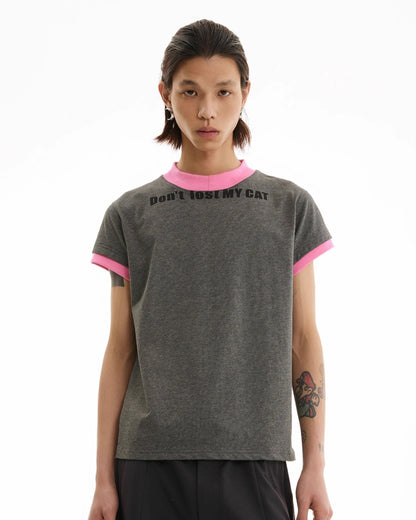 LOOSE SHOULDER CONTRAST TEE