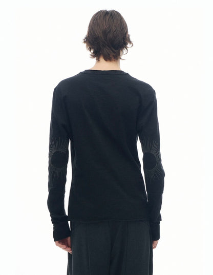 SUN EMBROIDERED LONG SLEEVE TEE