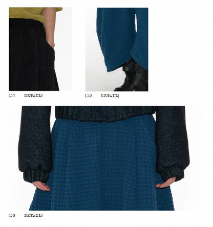 LOW CROTCH JACQUARD CROPPED FLOWER PANTS