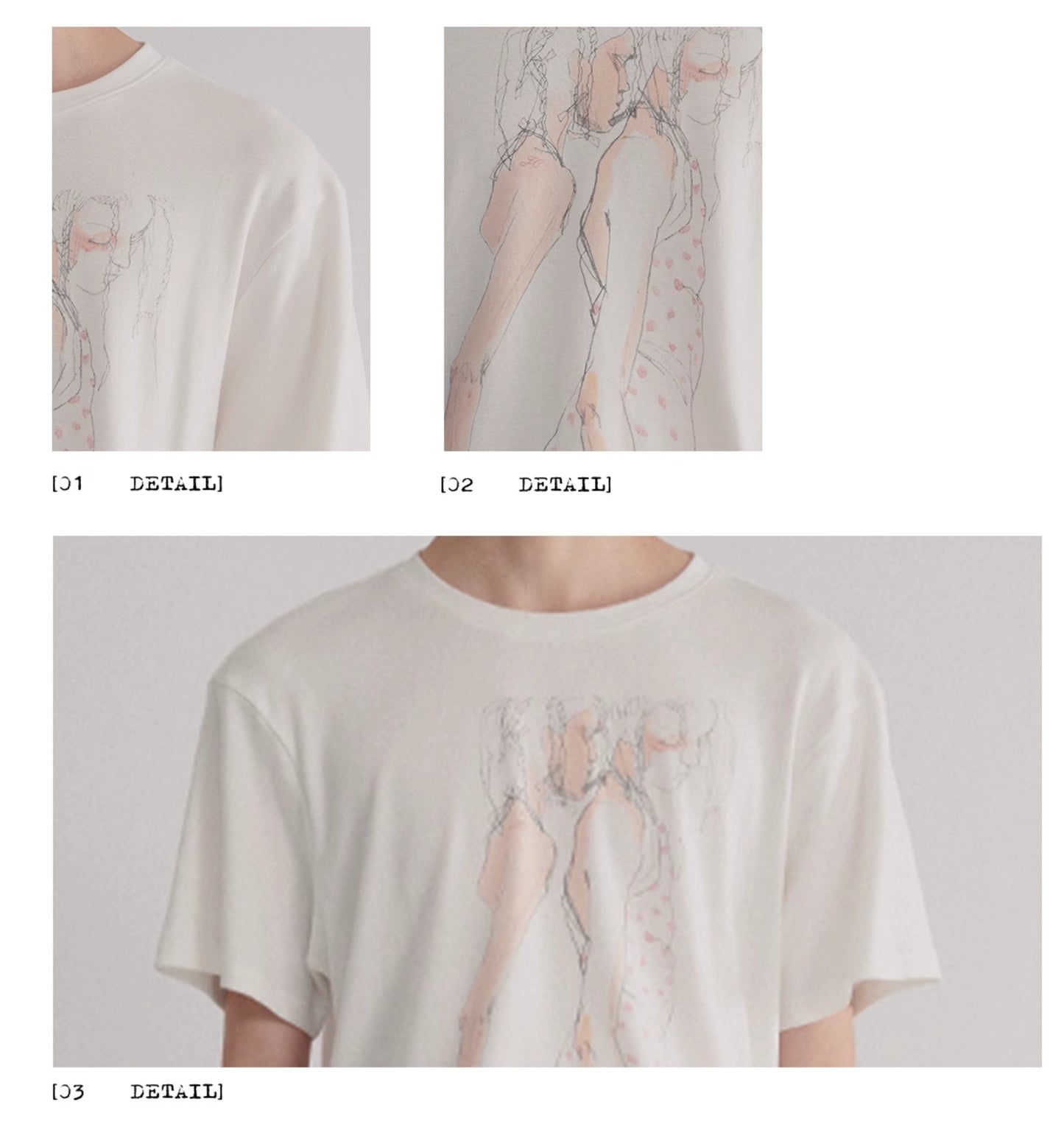 DOUBLE FLOWER PRINTED TEE