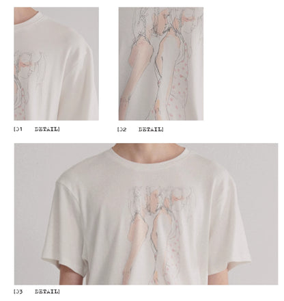 DOUBLE FLOWER PRINTED TEE