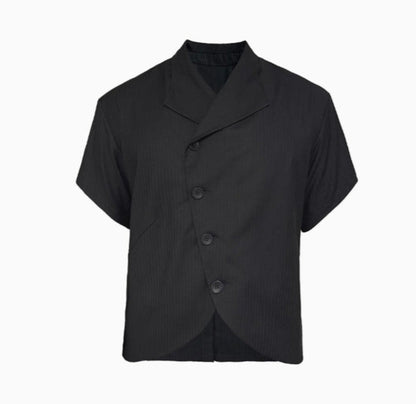 CURVED SLIT DOVETAIL SHIRT