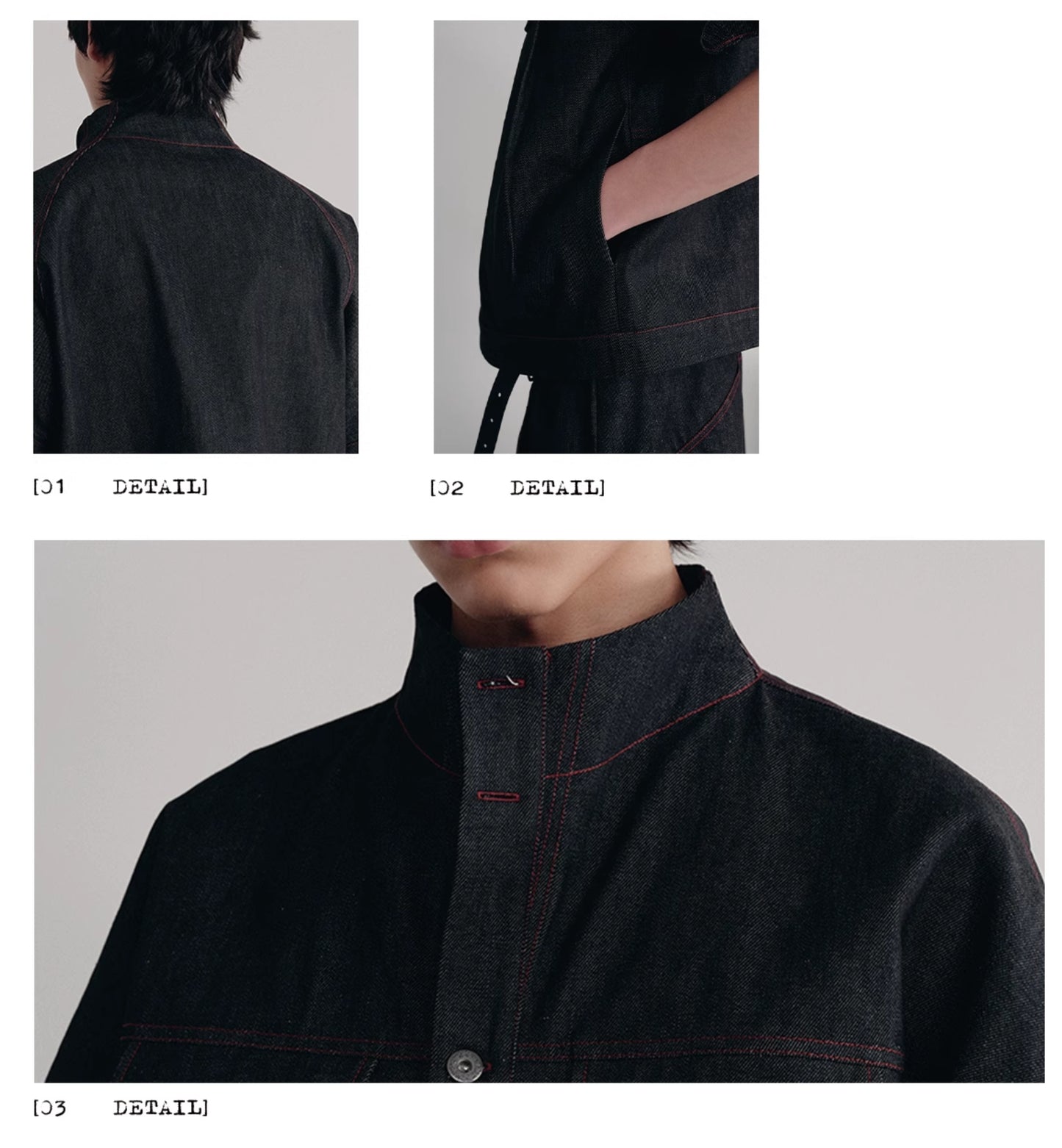 RED LINE RAW DENIM SHIRT