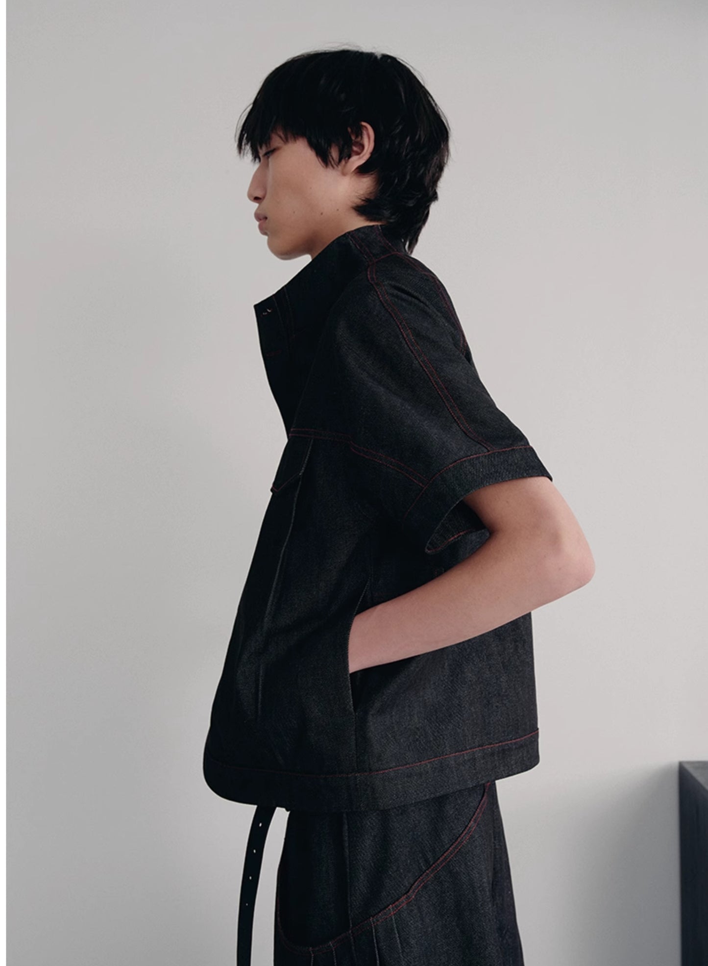 RED LINE RAW DENIM SHIRT