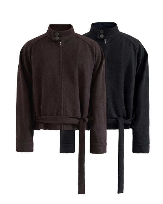 STRAPPY WOOL BLEND JACKET