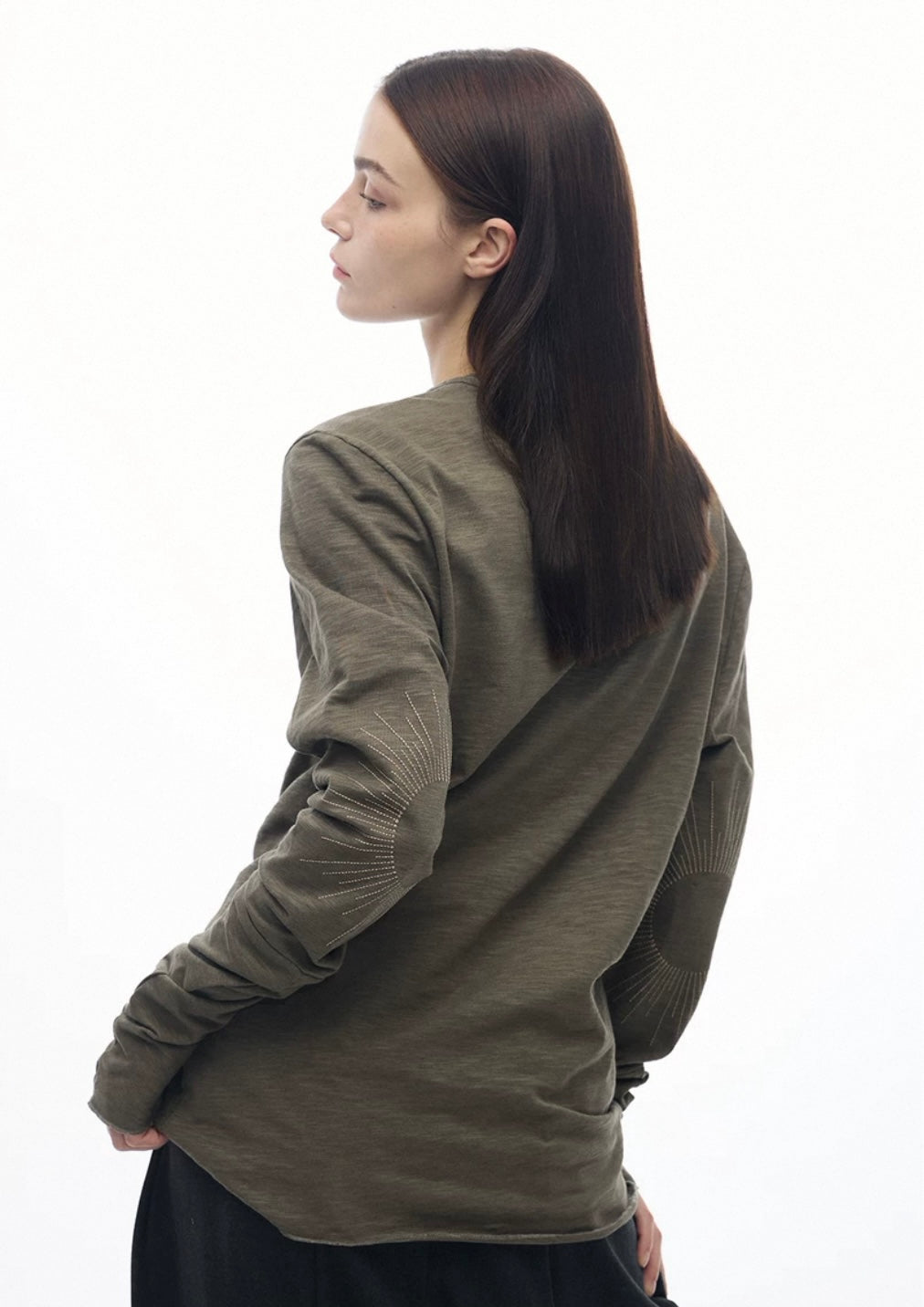 SUN EMBROIDERED LONG SLEEVE TEE