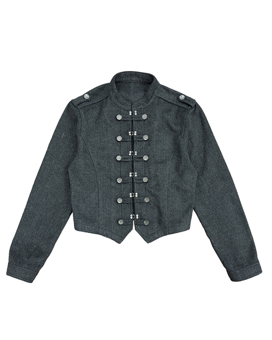 VELVET NAPOLEON CROPPED JACKET