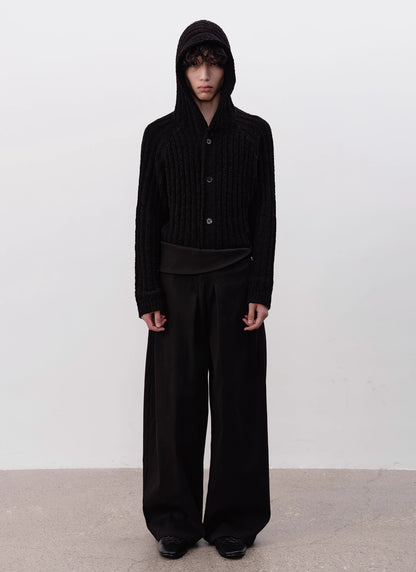 DOUBLE PLEAT LOOSE TROUSERS