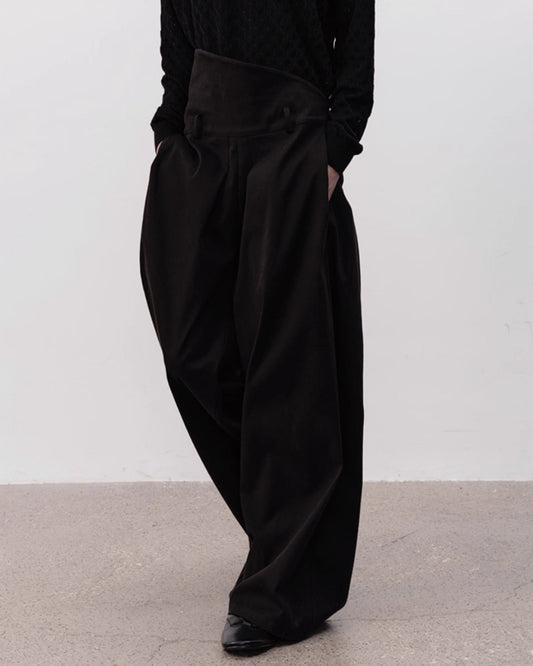 DOUBLE PLEAT LOOSE TROUSERS