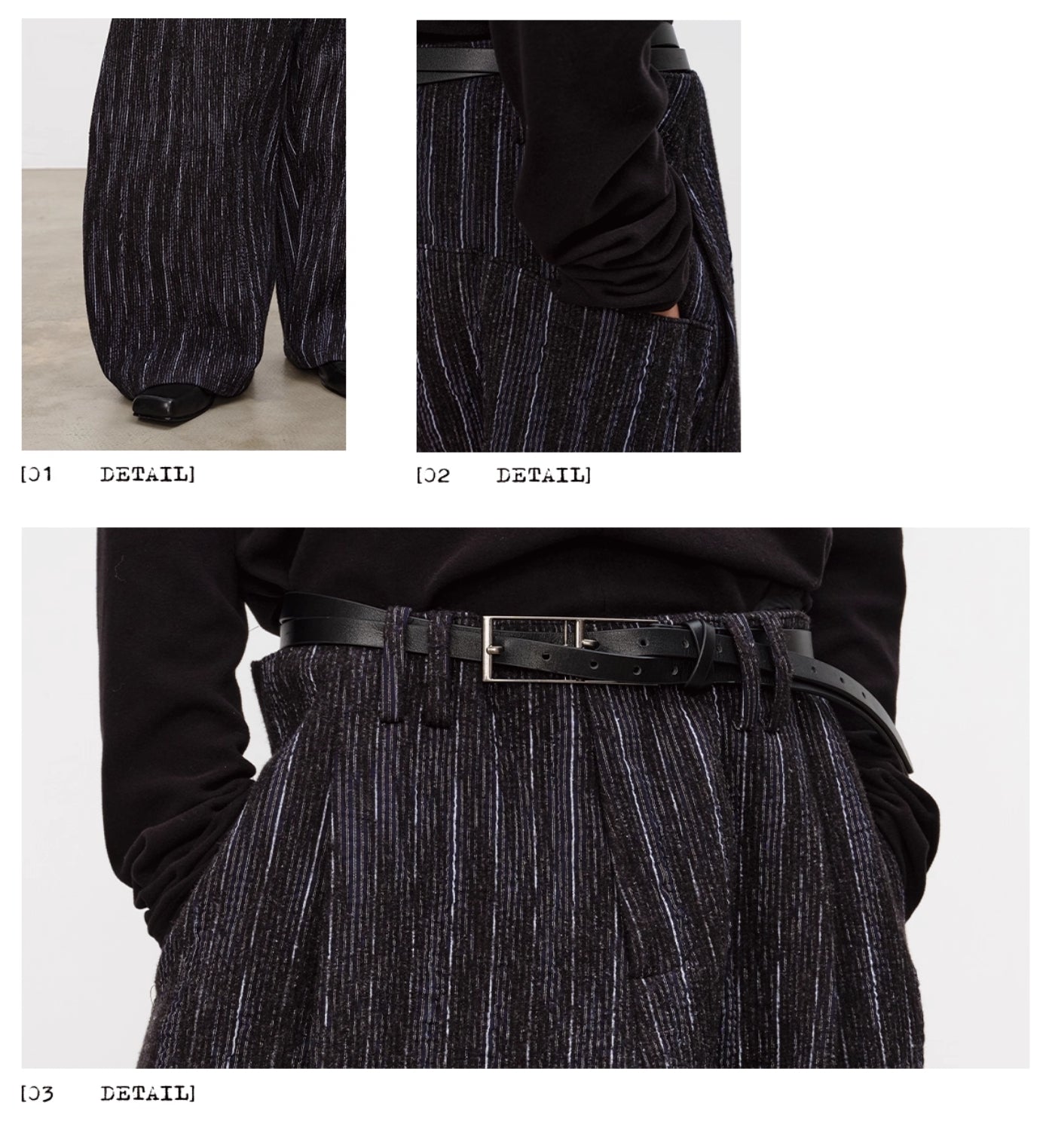 HEAVY JACQUARD WIDE TROUSERS