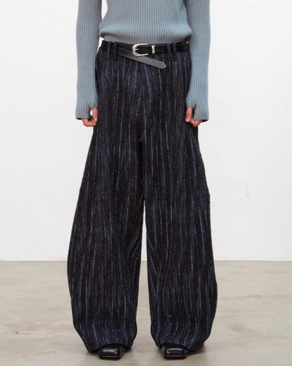 HEAVY JACQUARD WIDE TROUSERS