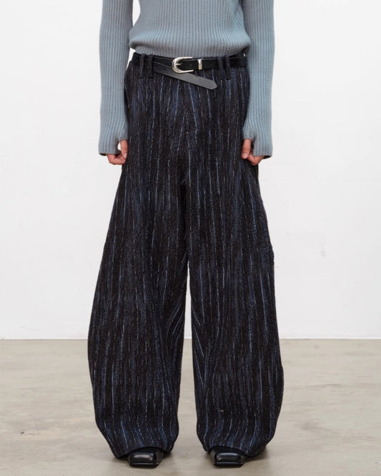 HEAVY JACQUARD WIDE TROUSERS