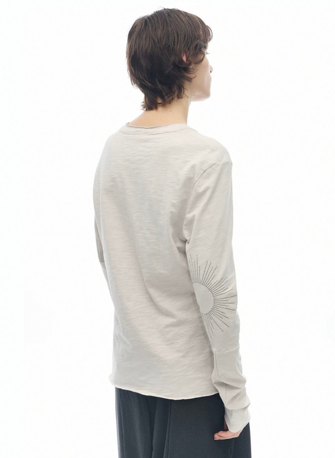 SUN EMBROIDERED LONG SLEEVE TEE