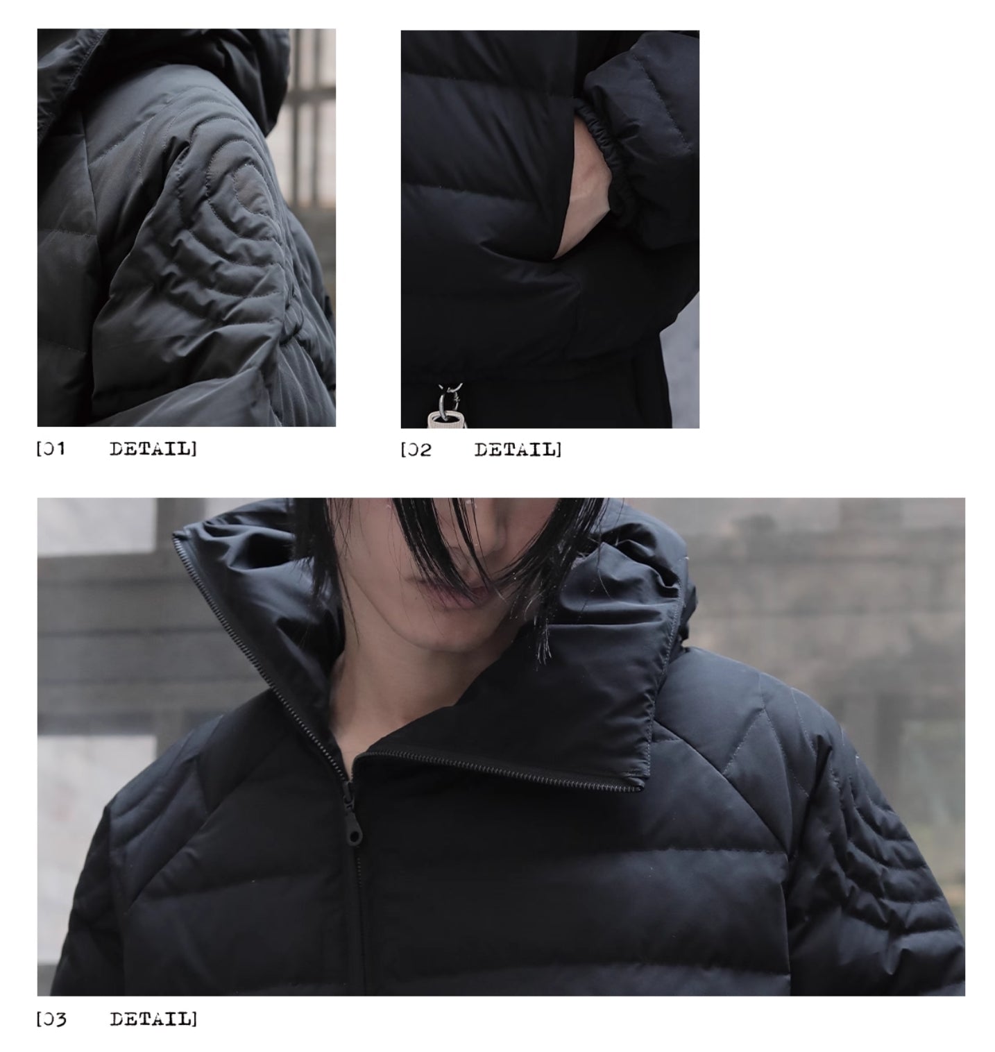 MASK HOODED DOWN JACKET