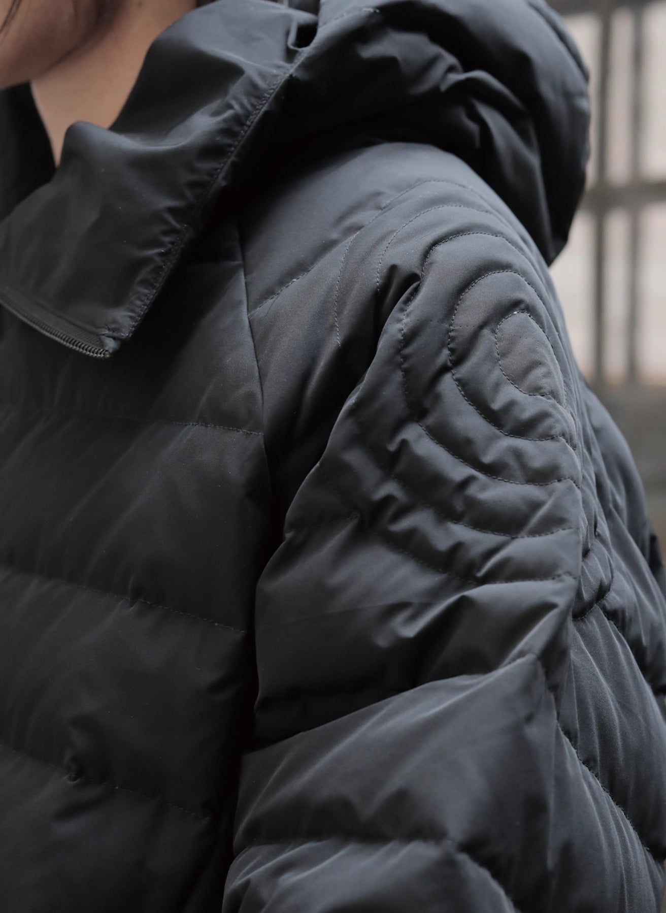 MASK HOODED DOWN JACKET