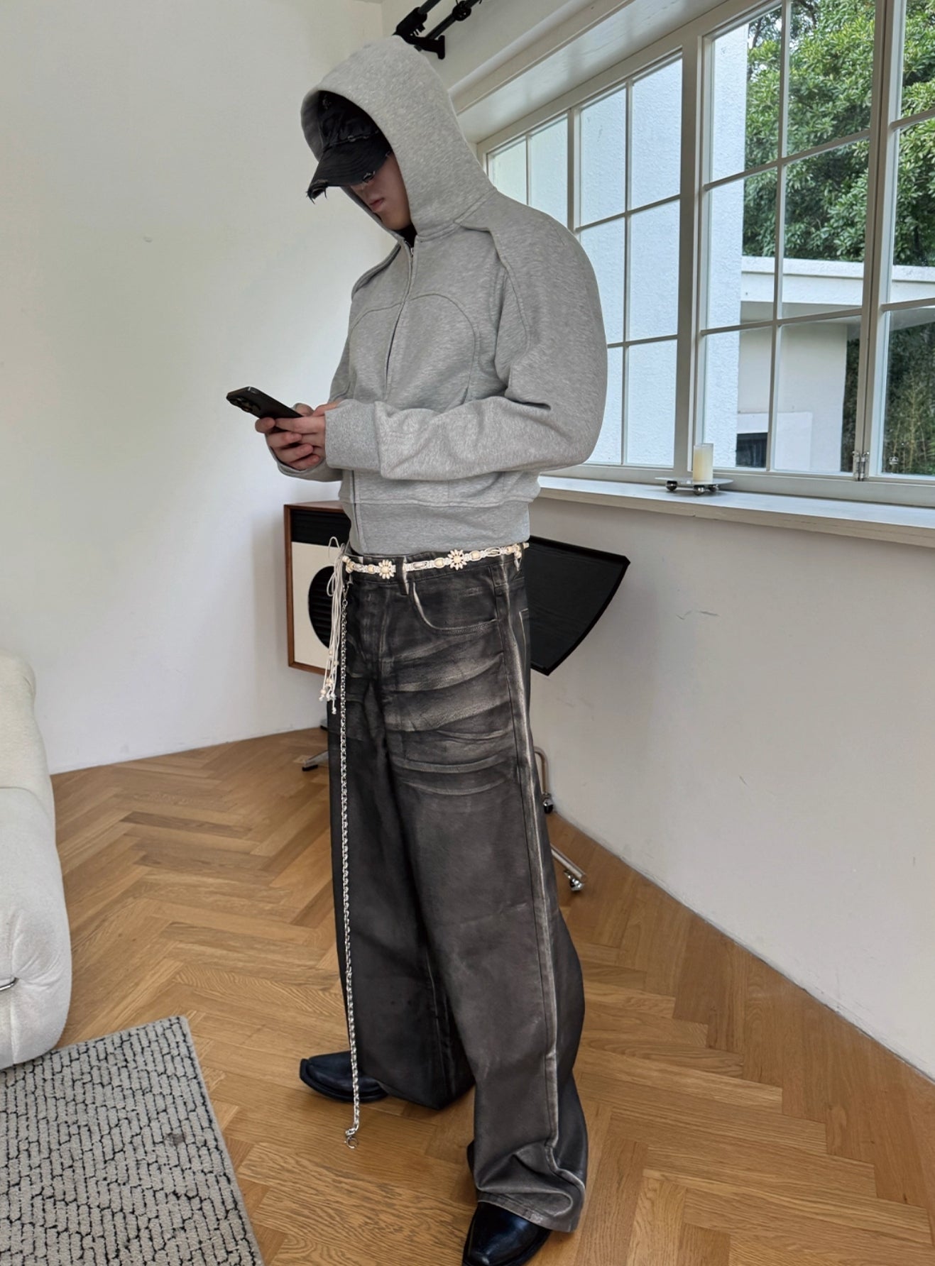 ARMOUR LOOP-ARCH SHORT HOODIE