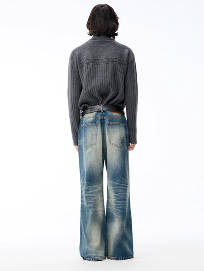 JACQUARD HEAVY WOOL SWEATER