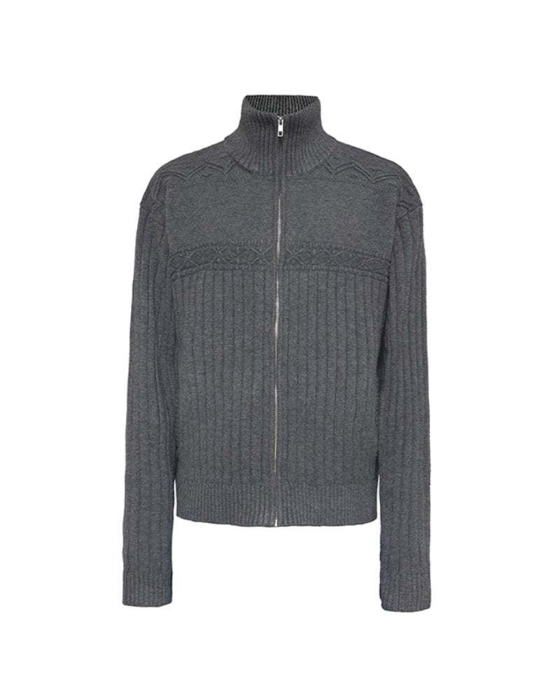 JACQUARD HEAVY WOOL SWEATER