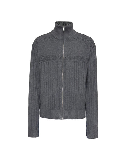 JACQUARD HEAVY WOOL SWEATER