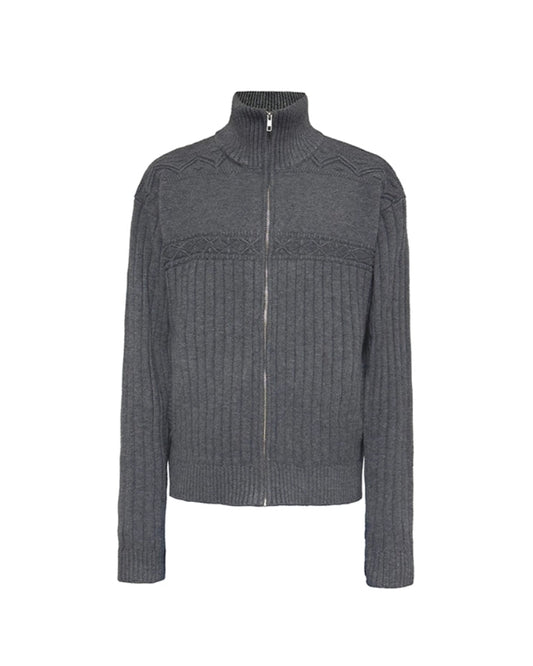 JACQUARD HEAVY WOOL SWEATER