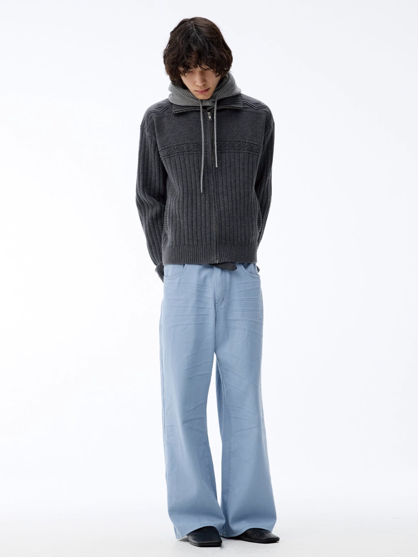 JACQUARD HEAVY WOOL SWEATER