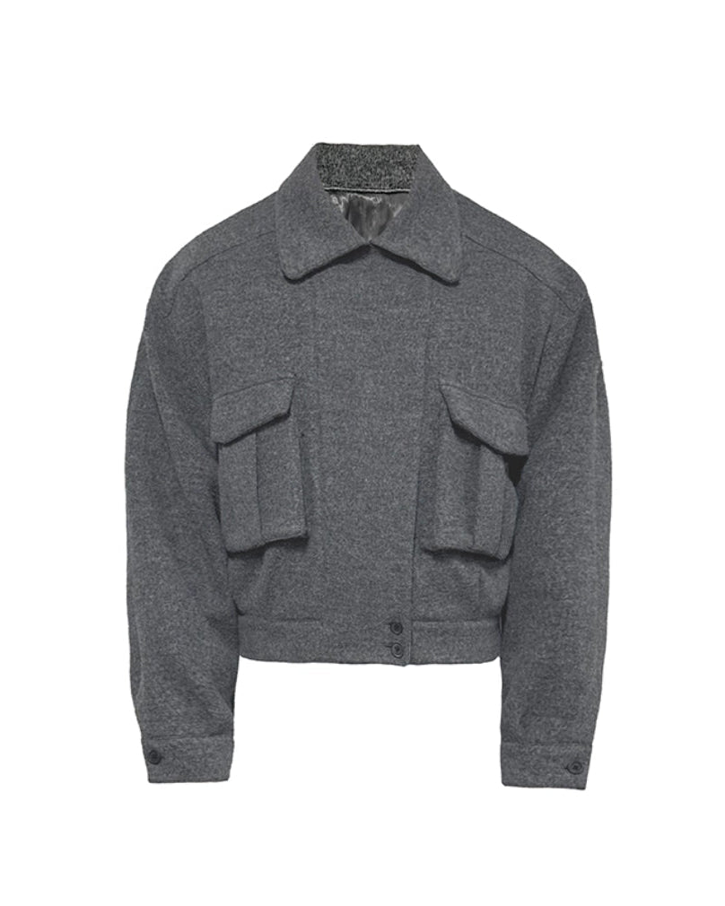 DOUBLE POCKET WOOL FLIGHT JACKET
