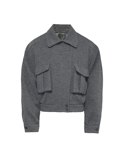 DOUBLE POCKET WOOL FLIGHT JACKET
