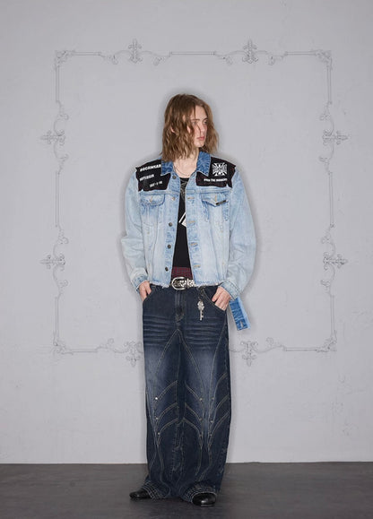 SPECIAL SHAPE WASH DENIM PANTS