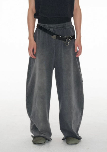 WASHED COCOON FIT FADED SWEATPANTS
