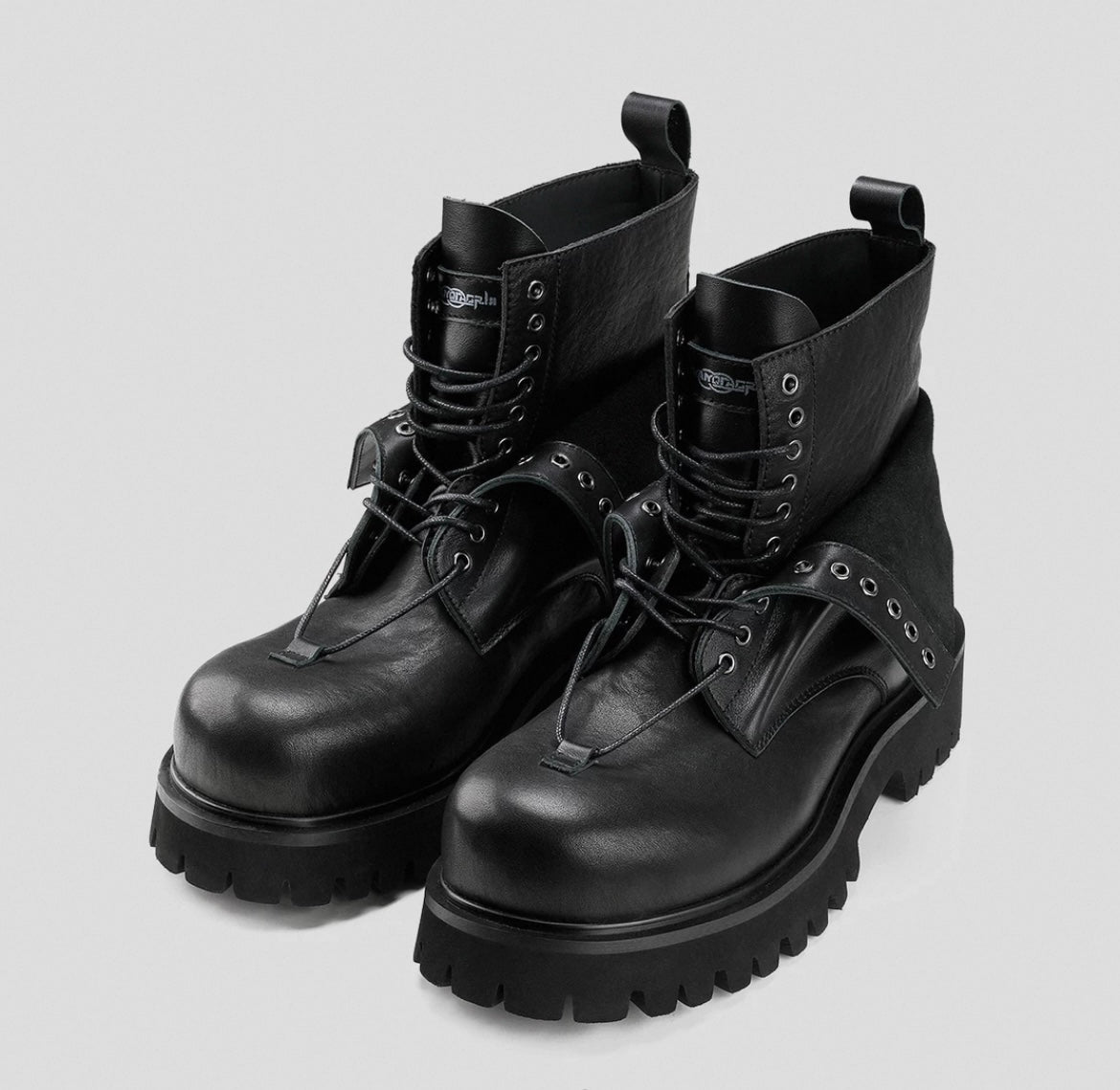 DOUBLE UPPER LEATHER BOOTS