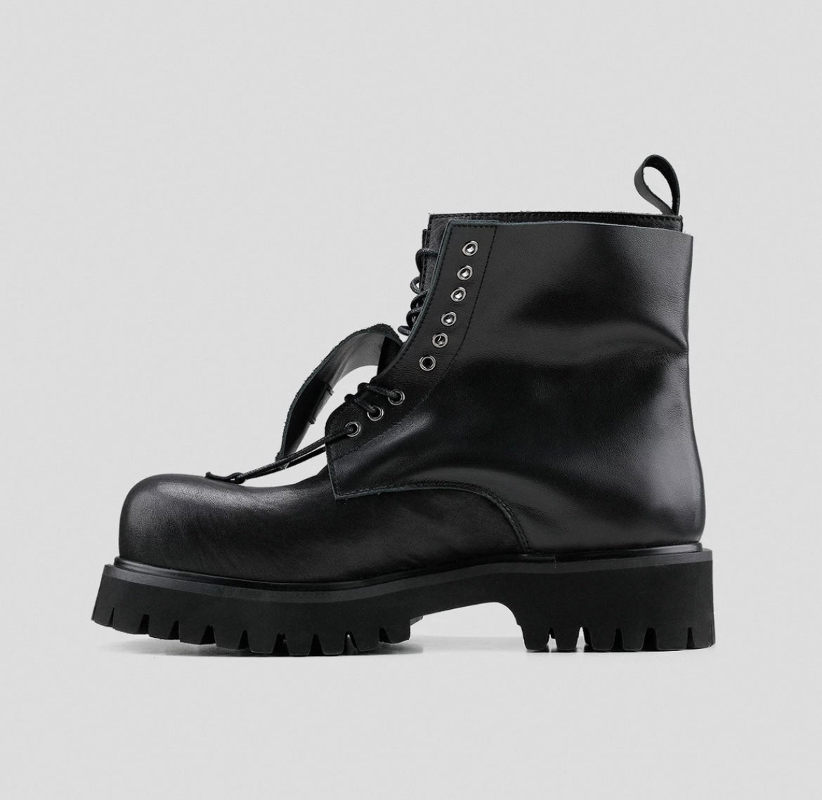 DOUBLE UPPER LEATHER BOOTS