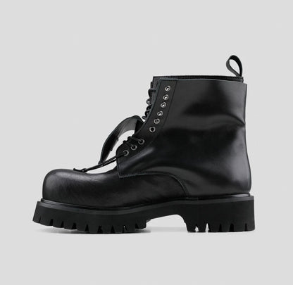 DOUBLE UPPER LEATHER BOOTS