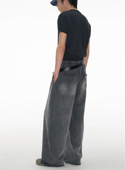 WASHED COCOON FIT FADED SWEATPANTS