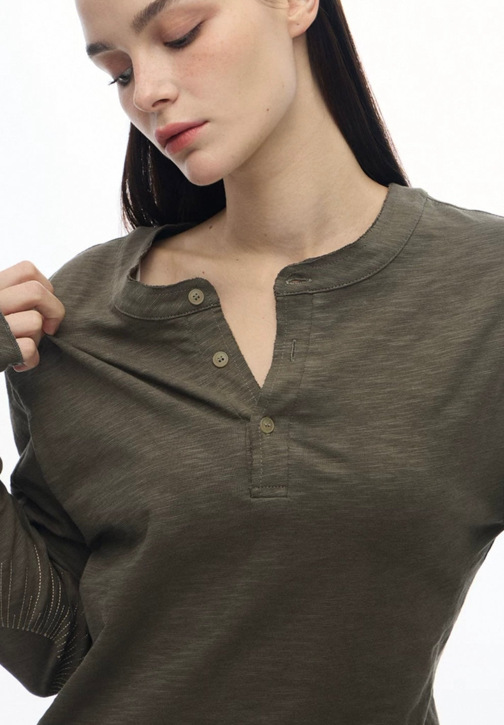SUN EMBROIDERED LONG SLEEVE TEE