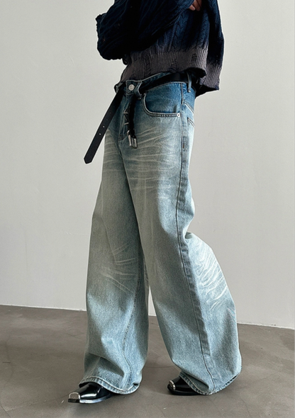 DARK AND LIGHT WASH MOP JEANS