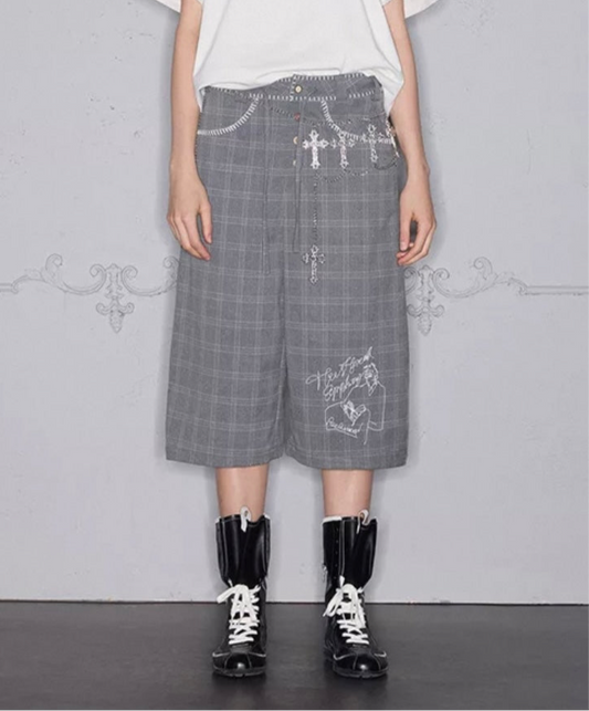 LACE UP MERCERIZED SHORTS