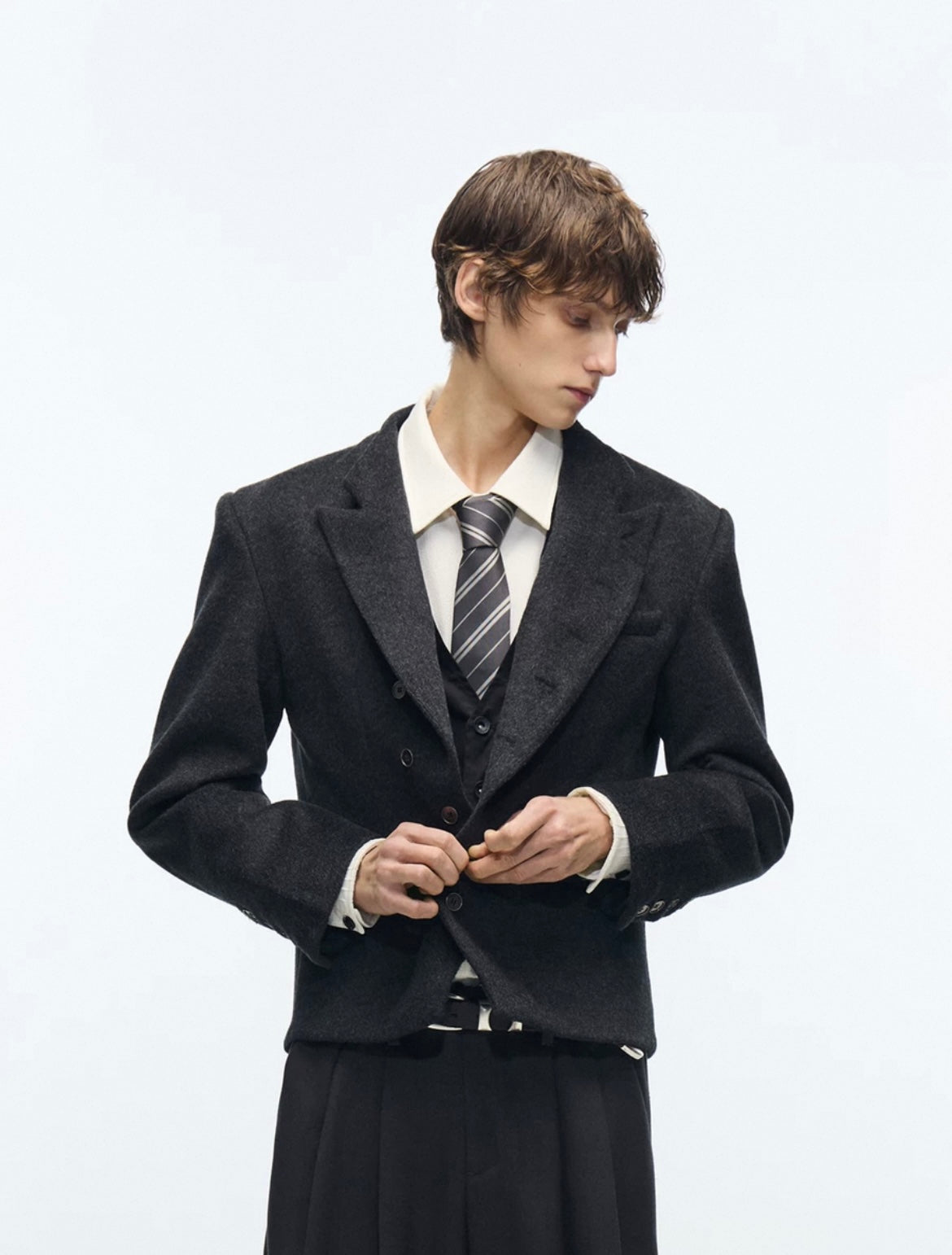 STAND COLLAR WOOL COURT JACKET