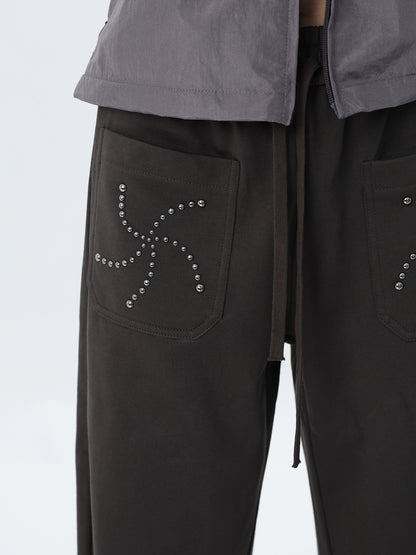 440G HEAVY COTTON STUDDED SWEATPANTS