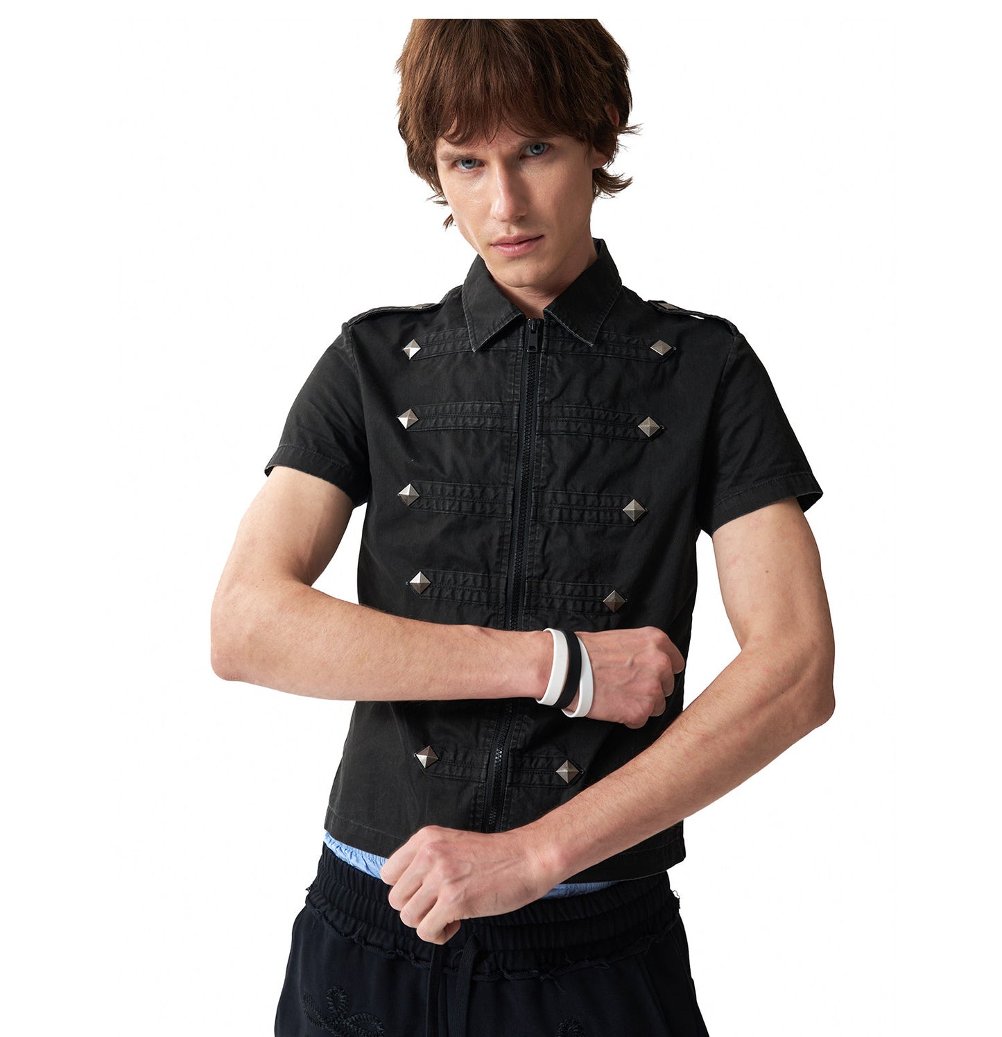 EPAULETTE RIVET ZIP TOP