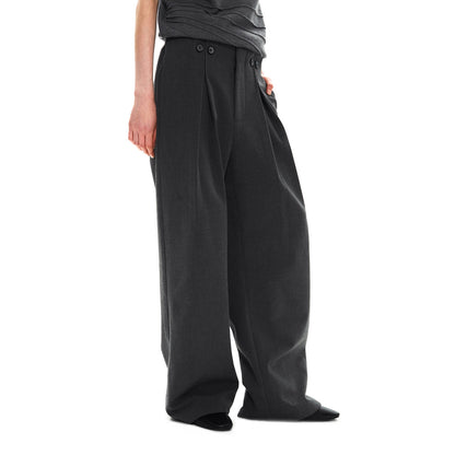 MARL TEXTURE STRAIGHT LEG TROUSERS