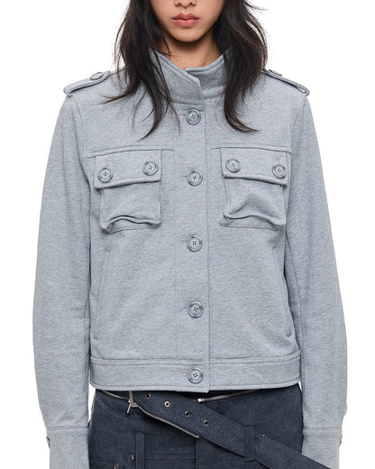 ASH GREY DOUBLE POCKET WORK JACKET