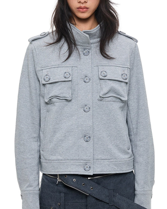 ASH GREY DOUBLE POCKET WORK JACKET