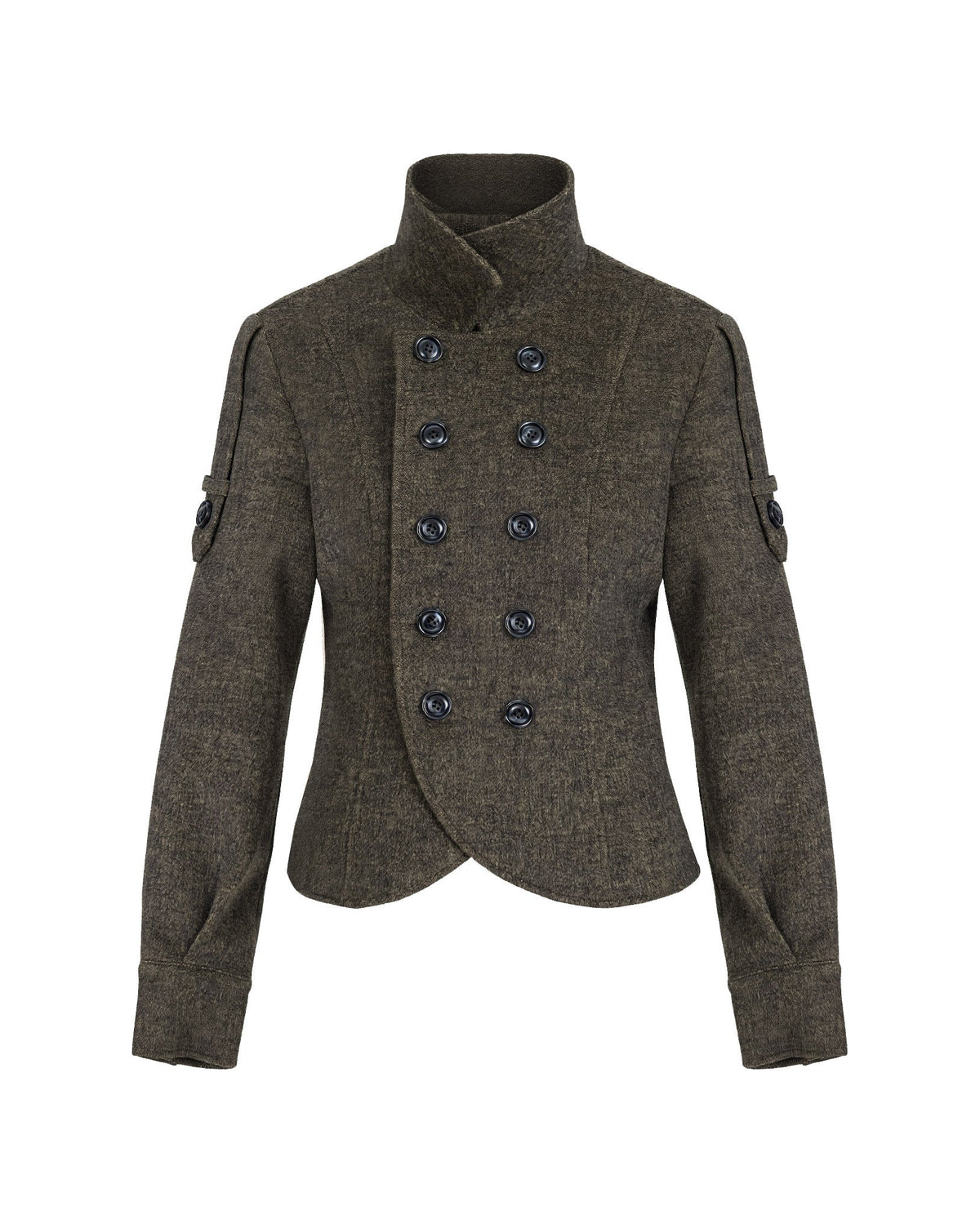 NOIR STRUCTURED SHORT WOOL JACKET