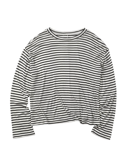 TENCEL WOOL BLEND STRIPED KNIT