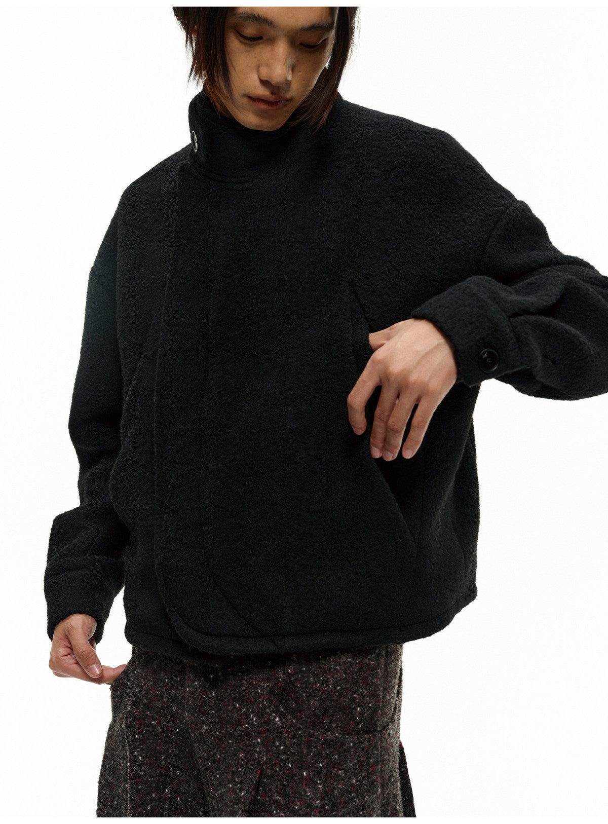 CURLY TEXTURE WOOL LOOP JACKET